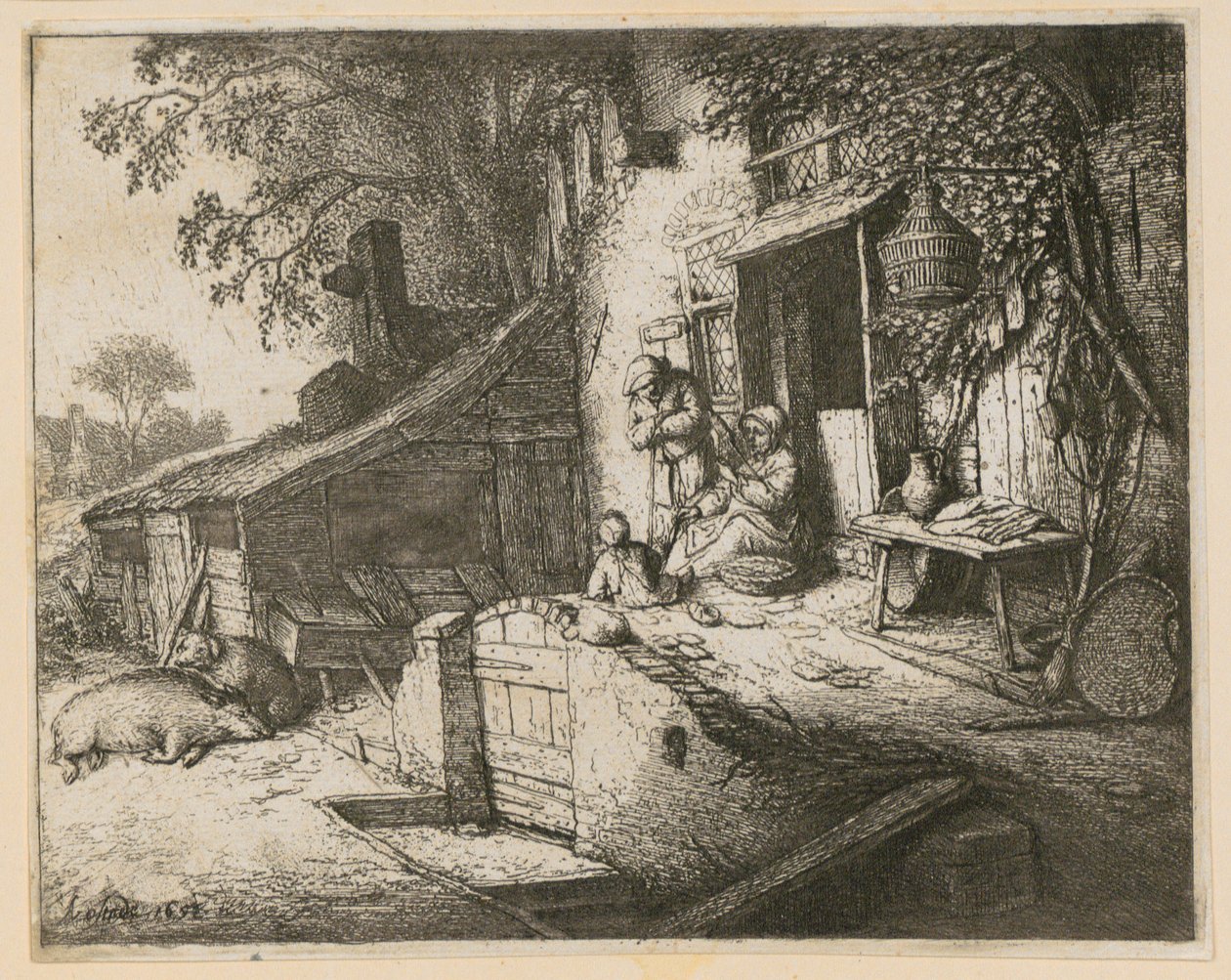 Spinnerin von Adriaen van Ostade