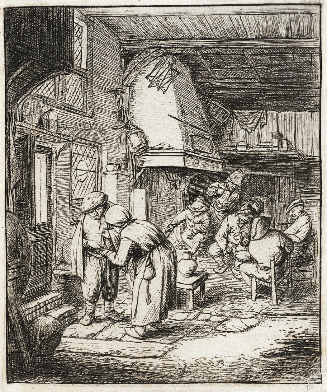 Der Bauer begleicht seine Schuld von Adriaen van Ostade