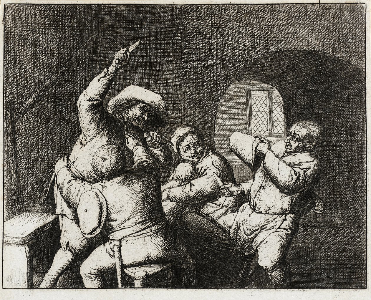 Der Streit der Bauern von Adriaen van Ostade