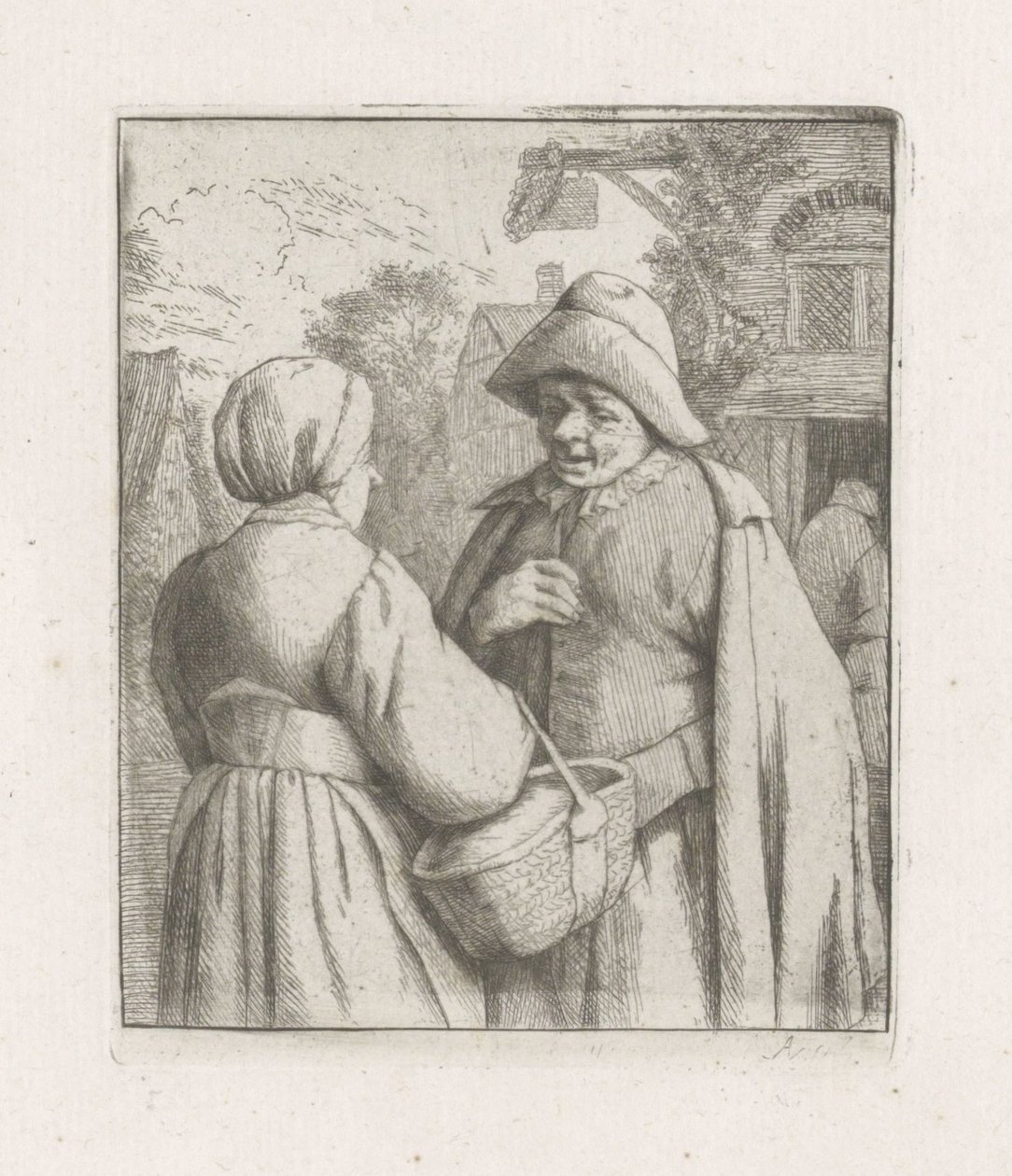 Frau und Mann im Gespräch von Adriaen van Ostade
