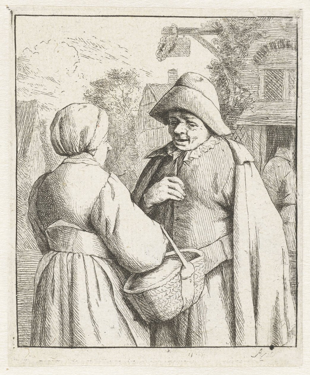 Frau und Mann im Gespräch von Adriaen van Ostade