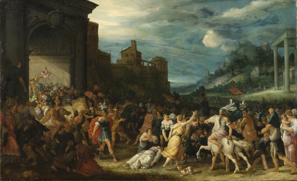Die Horatier betreten Rom von Adriaen van Stalbemt