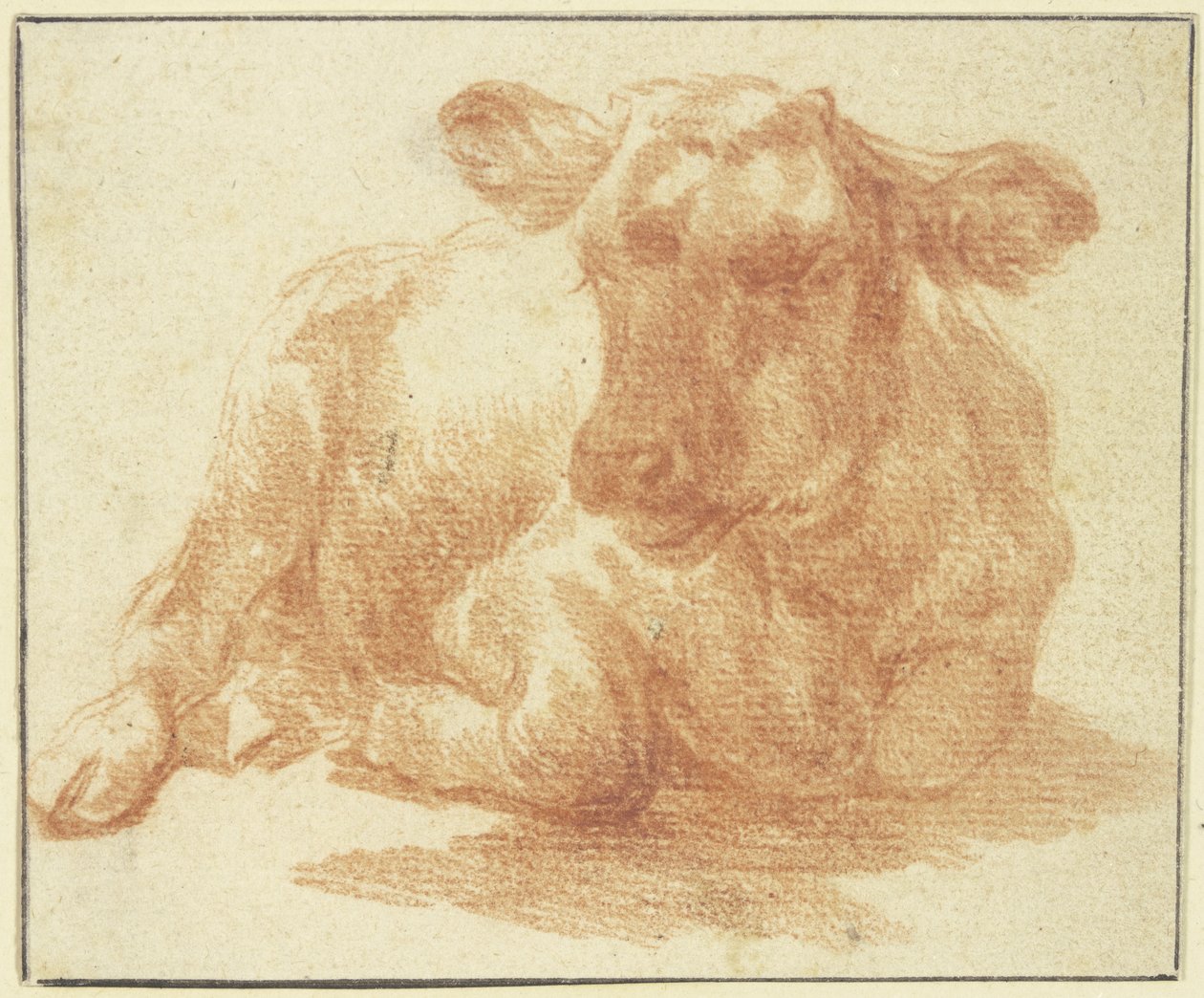 Liegendes Vieh nach rechts von Adriaen van de Velde