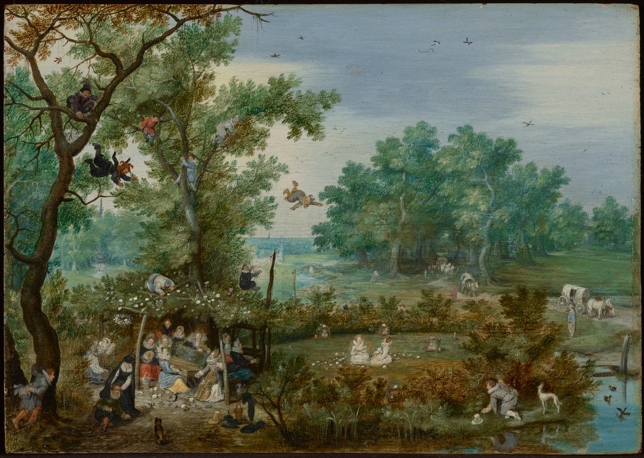 Fröhliche Gesellschaft in einer Laube von Adriaen van de Venne