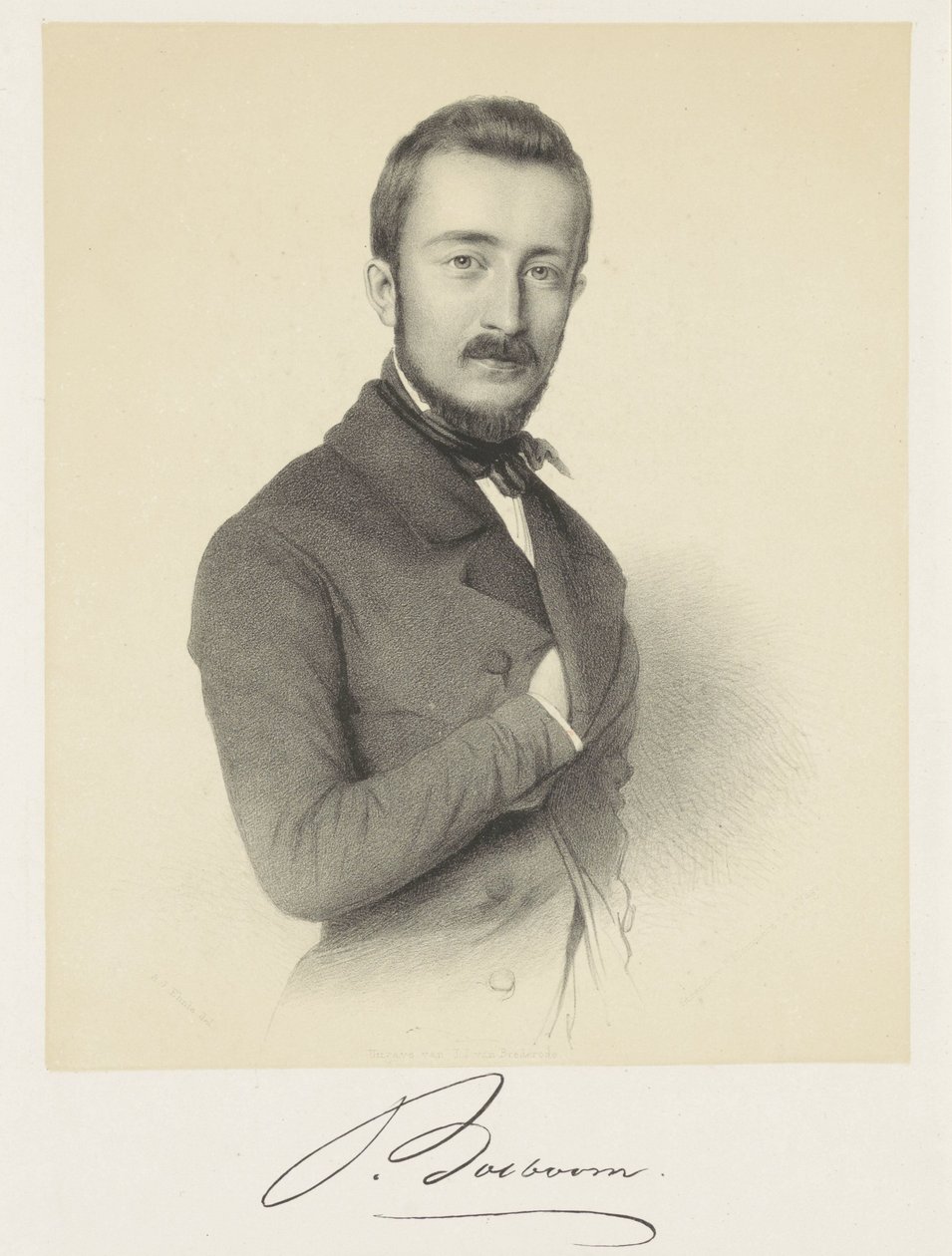 Porträt von Johannes Bosboom von Adrianus Johannes Ehnle