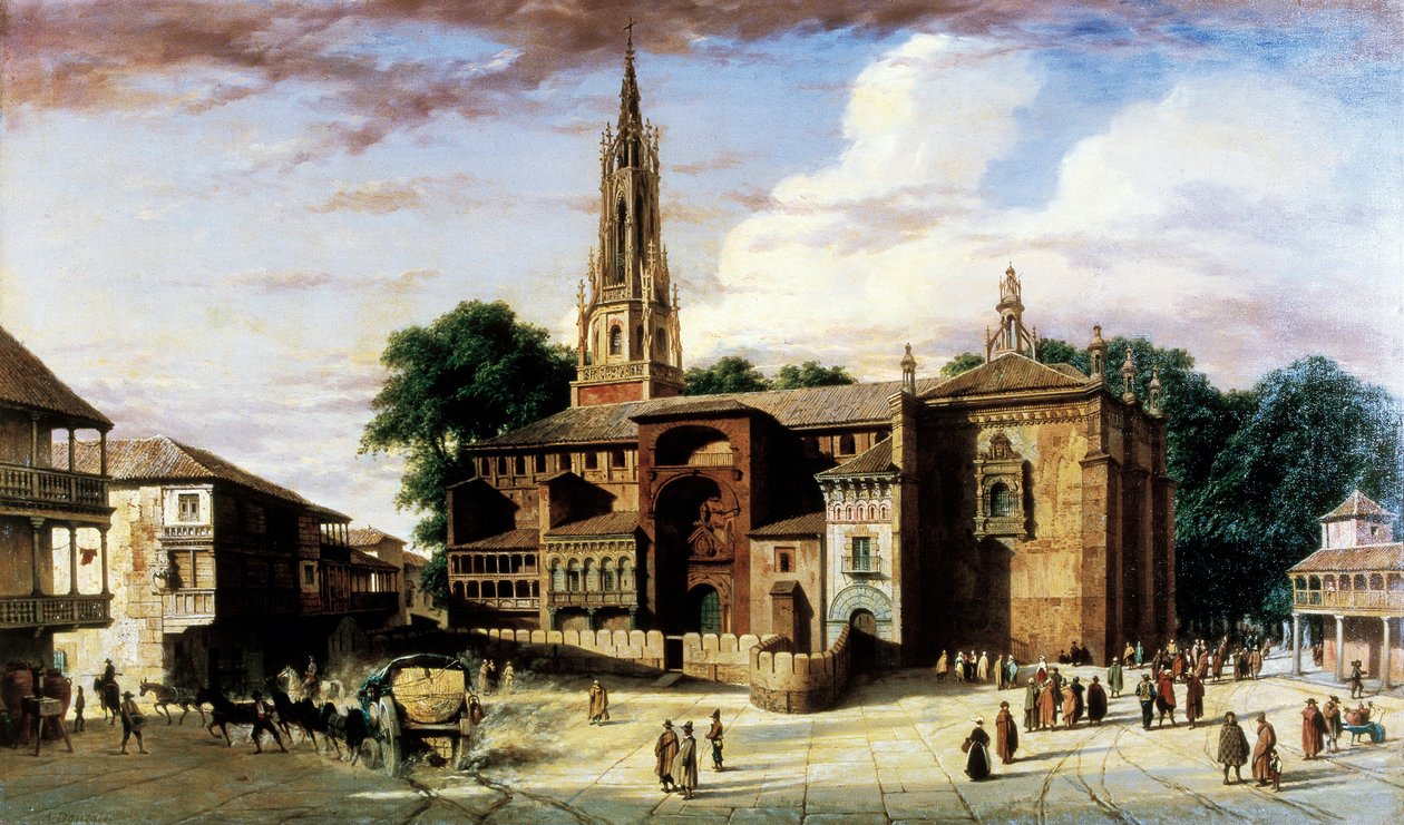 Ansicht der Stadt Manzanares in Spanien von Adrien Dauzats