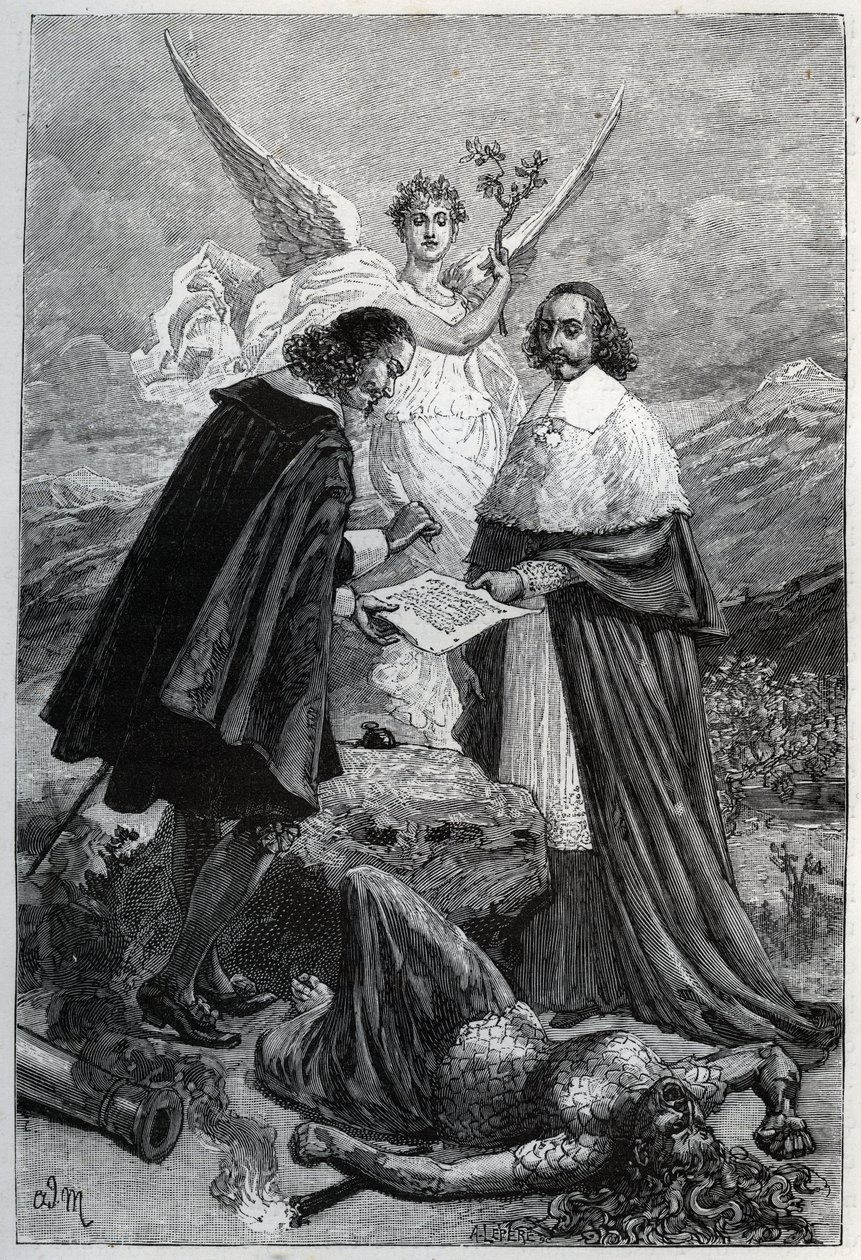Allegorie des Pyrenäenfriedensvertrags am 7. November von Adrien Emmanuel Marie