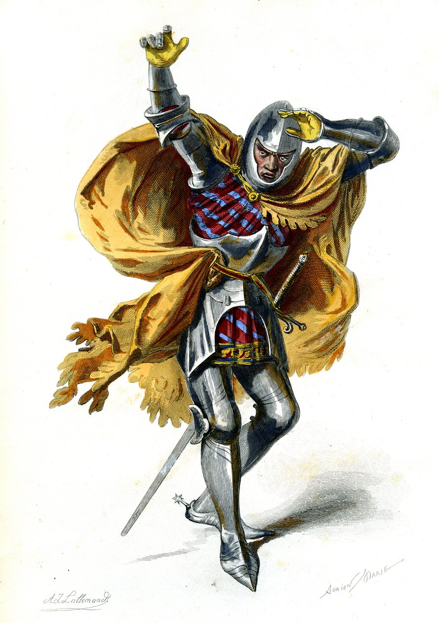 Bekehrung des heiligen Paulus: Saulus, Aufführung unter dem französischen König Karl VI. 1872 (Gravur) von Adrien Emmanuel Marie