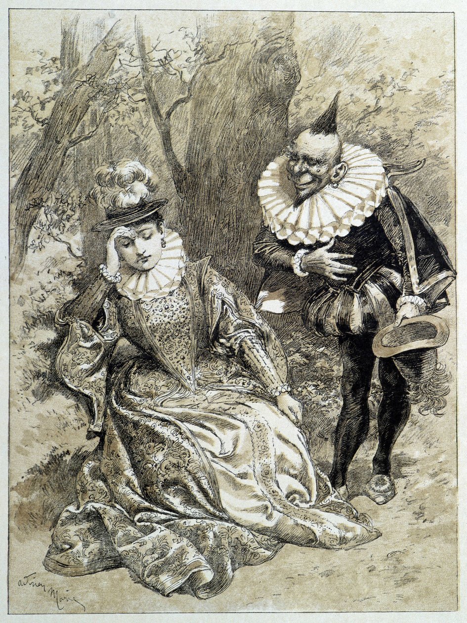 Riquet à la Houppe - in „Les contes de fées“ von Charles Perrault, Illustrationen von Adrien Marie von Adrien Emmanuel Marie