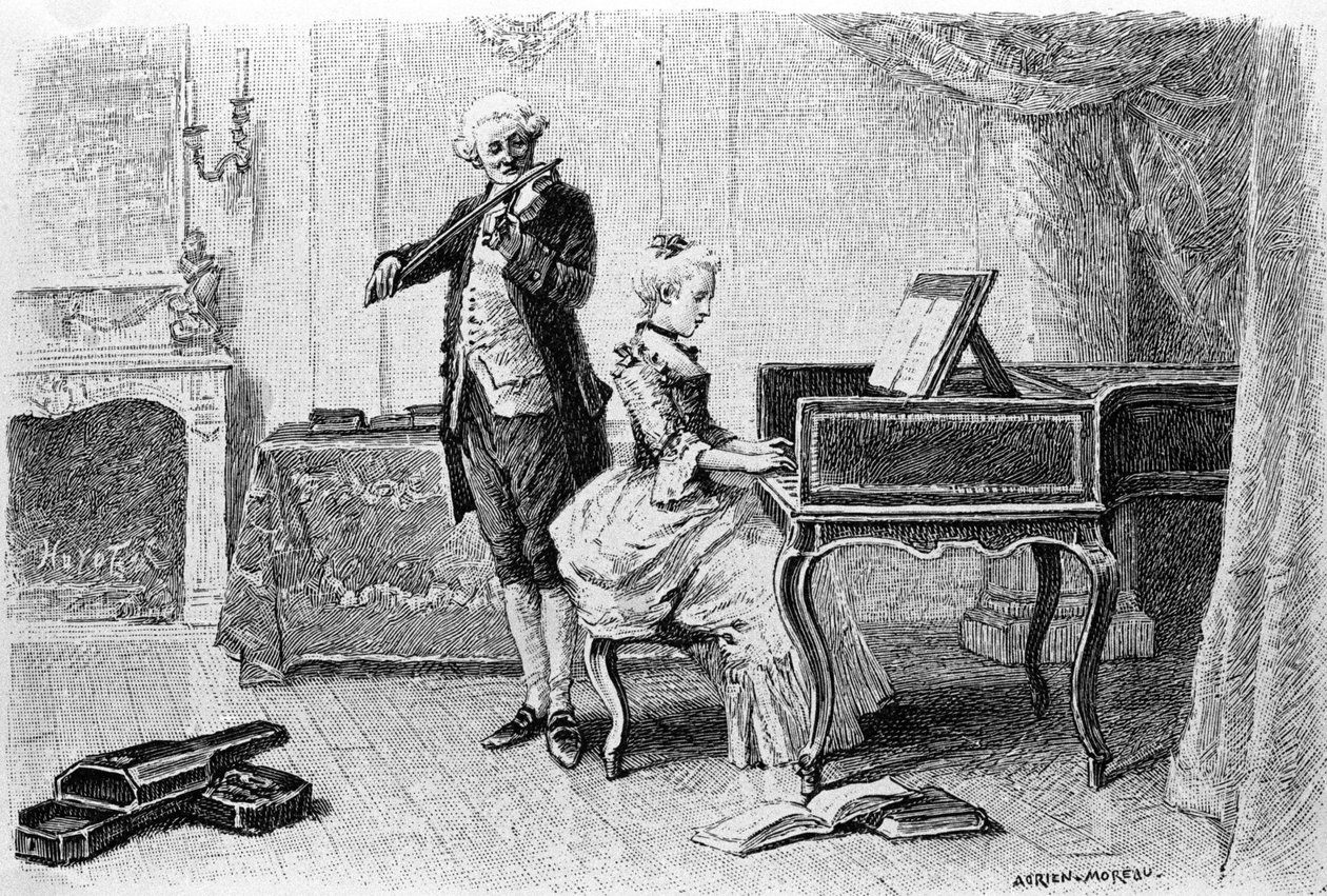 Gravur von Adrien Moreau (1843-1906) zur Illustration von „Candide“ von Voltaire (1694-1778) von Adrien Moreau