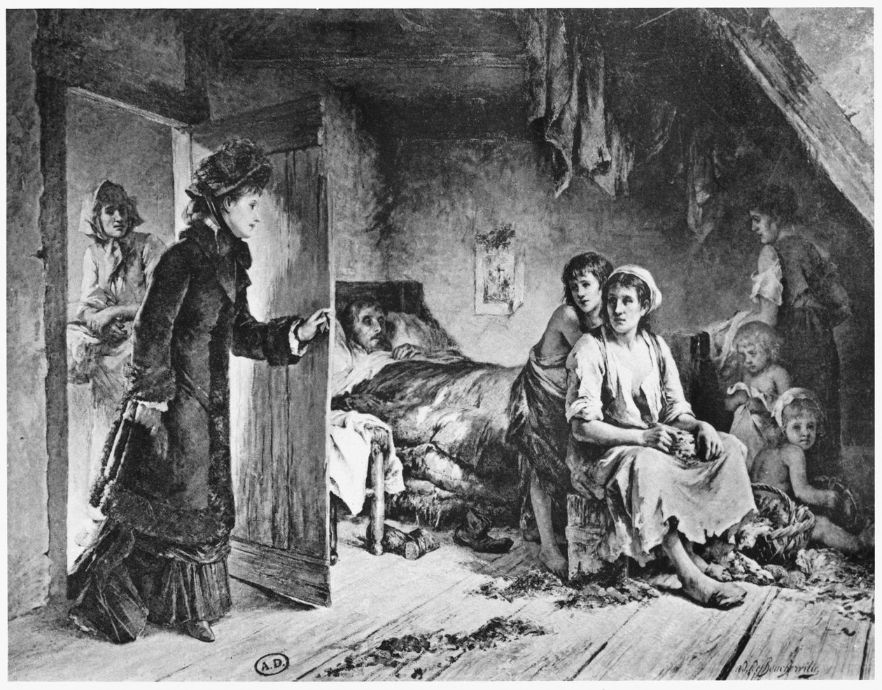 Im Haus der Armen, um 1880 von Adrien de Boucherville