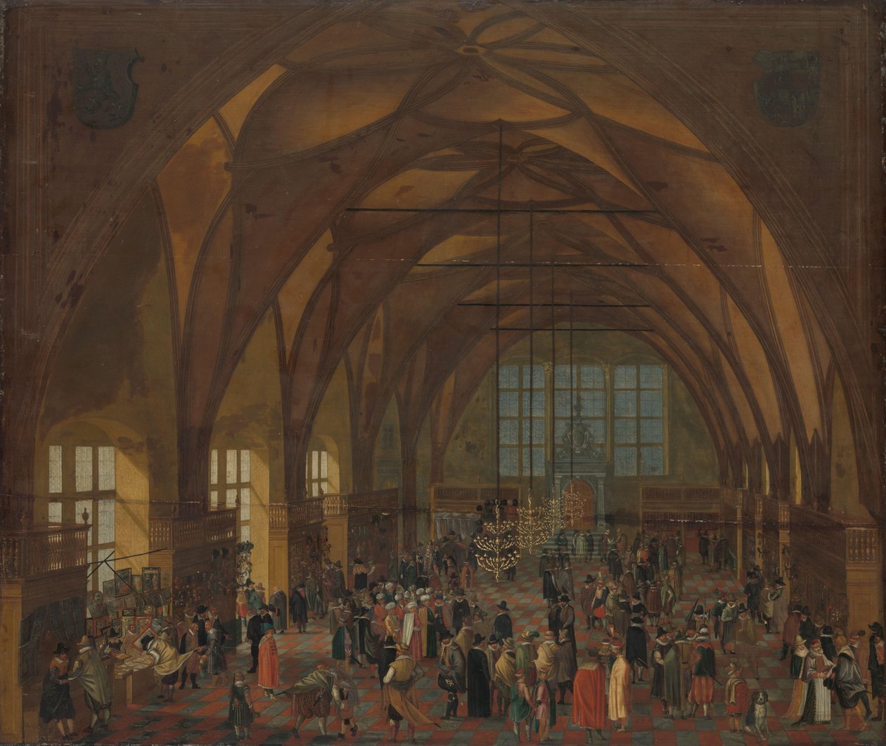 Das Innere der Vladislav-Halle, Prag von Aegidius Sadeler (II) (copy after)