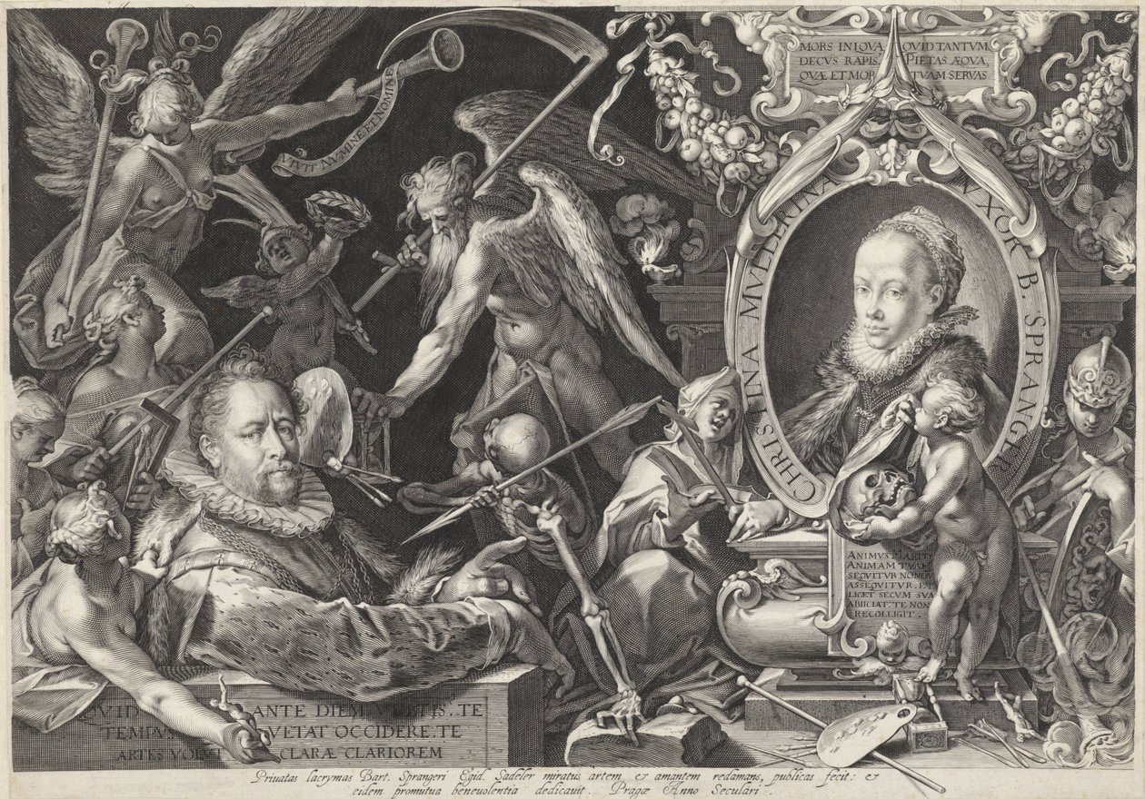 Allegorisches Porträt von Bartholomeus Spranger und seiner Frau Christina Muller von Egidius  Sadeler (II)