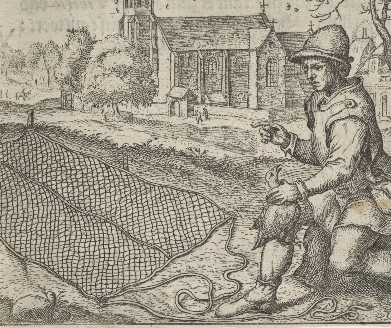 Fabel vom Vogelfänger und dem Rebhuhn von Egidius  Sadeler (II)