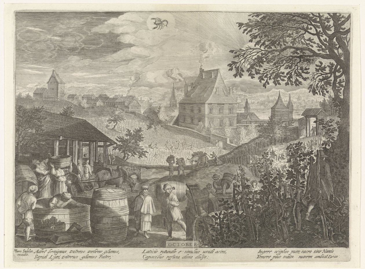 Oktober von Egidius  Sadeler (II)