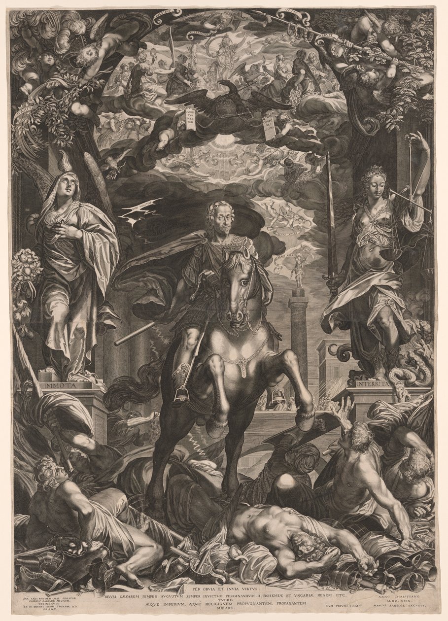 Kaiser Ferdinand II. zu Pferd von Aegidius Sadeler II