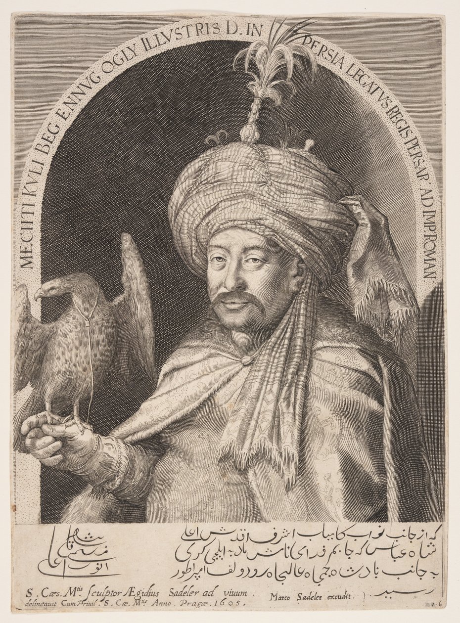 Mechti Kuli Beg, persischer Botschafter in Prag von Aegidius Sadeler II
