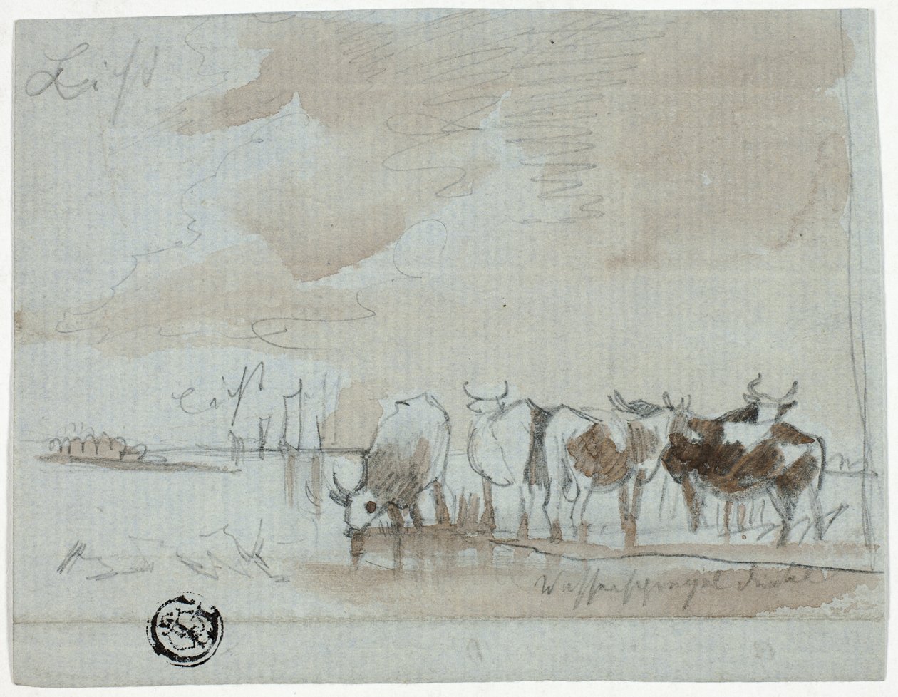 Rinder im Wasser von Aelbert Cuyp