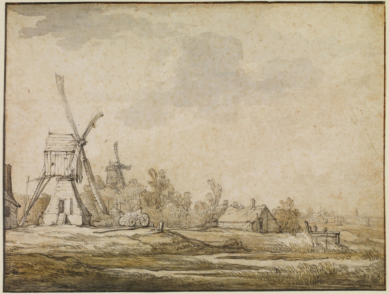 Eine Landschaft mit Mühlen von Aelbert Cuyp