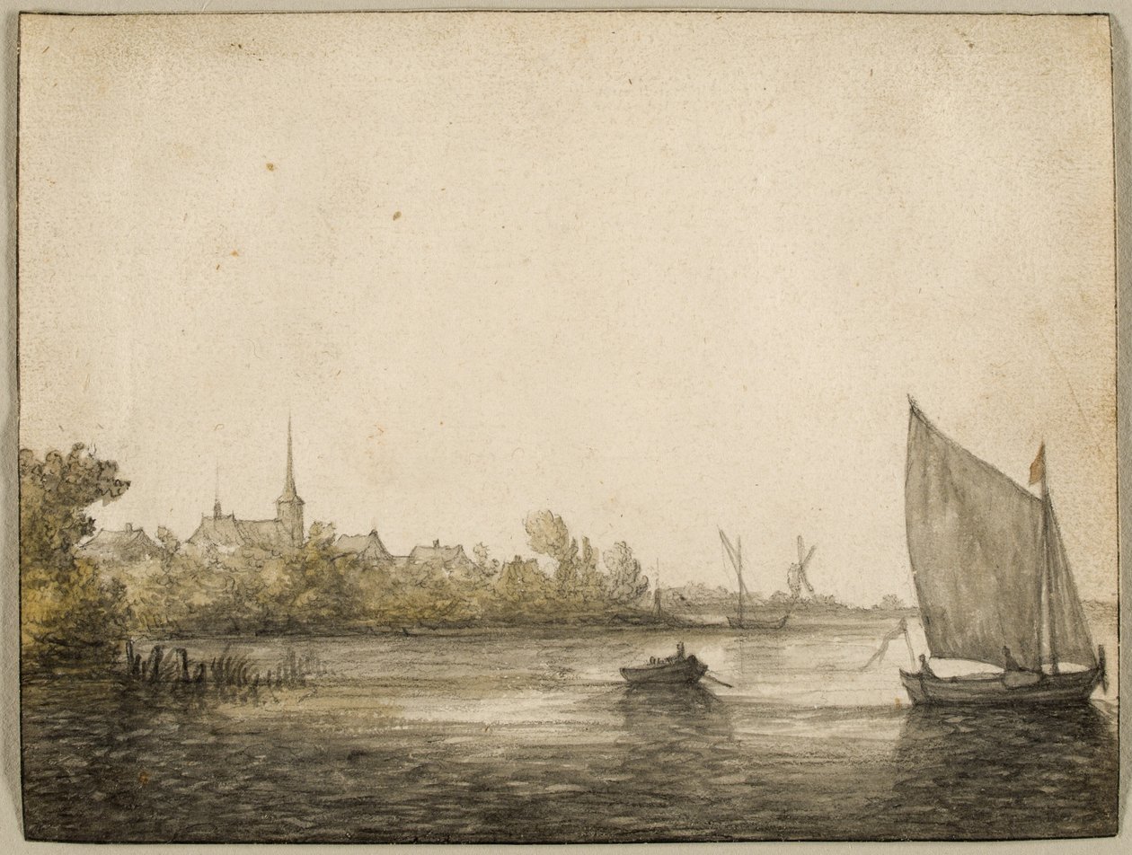 Ansicht von IJsselmonde über den Neuen Maas von Aelbert Cuyp