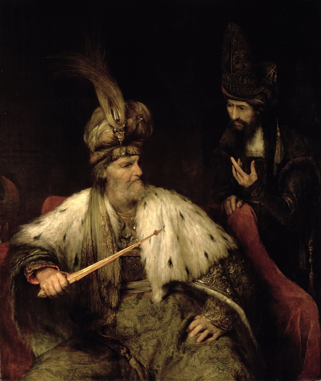 Ahasverus und Haman von Aernt de Gelder