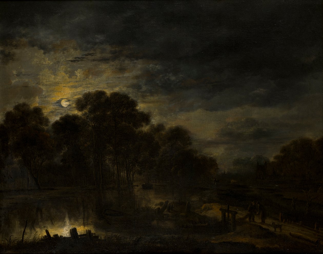 Flusslandschaft bei Mondschein von Aert van der Neer