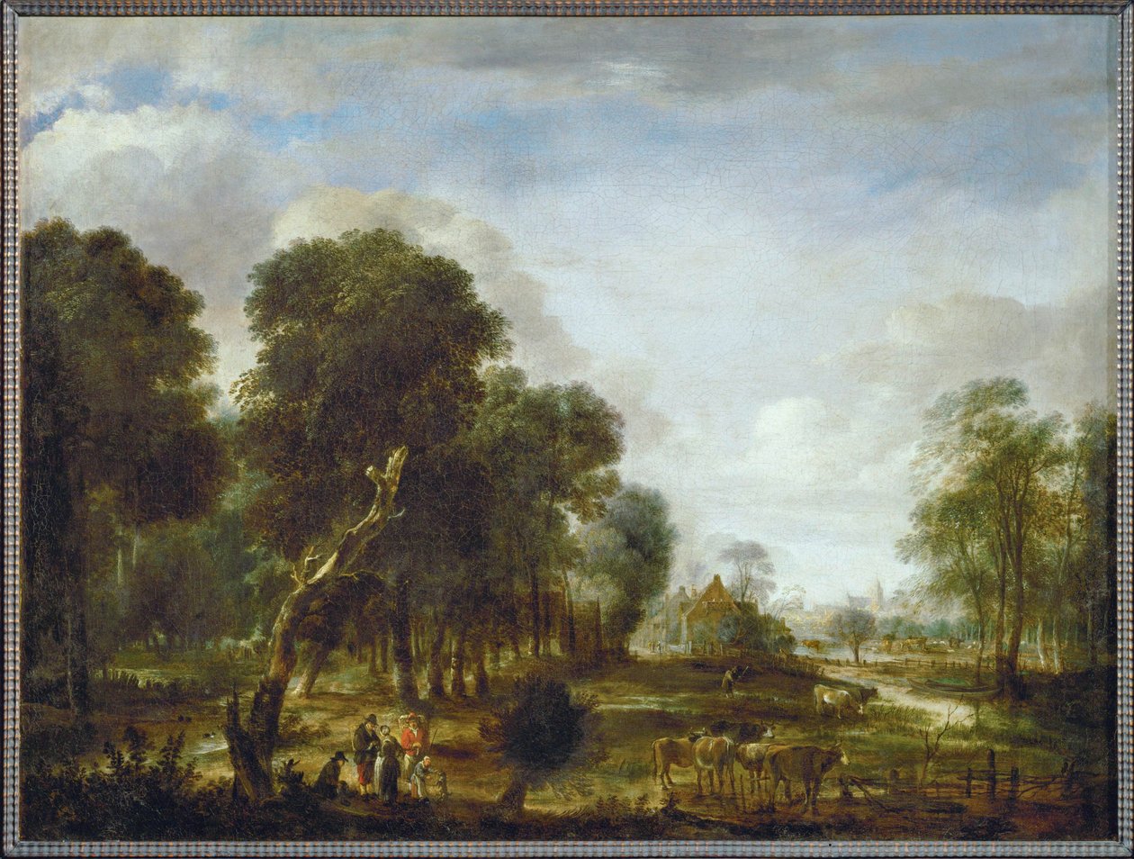 Wasserreiche Waldgegend von Aert van der Neer