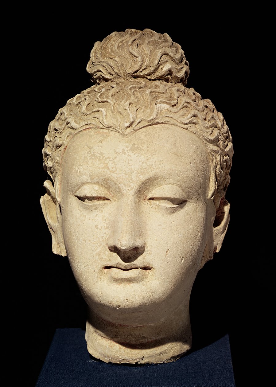 Kopf eines Buddha, griechisch-buddhistischer Stil, aus Hadda von Afghan School