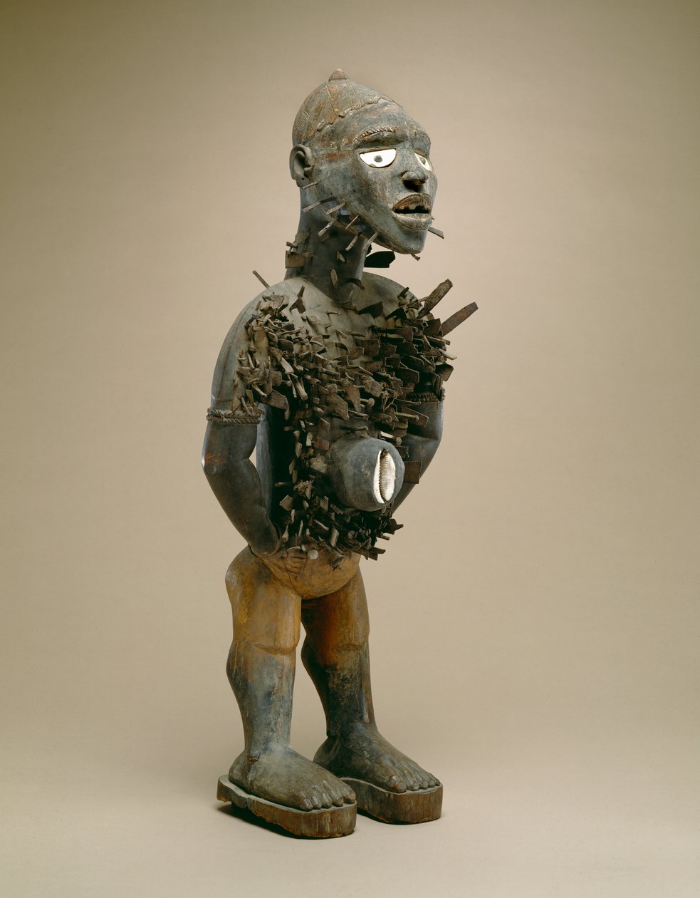 Nagelfigur (nkisi nkondi) Yombe, Kongo von African