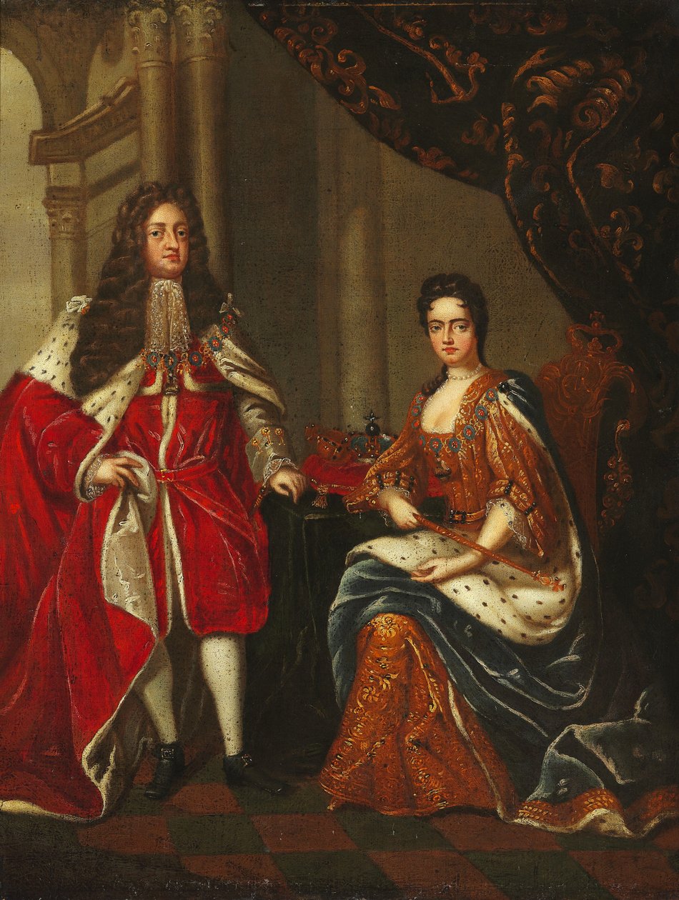 Porträt von Königin Anne von England und George Prinz von Dänemark von Charles Boit