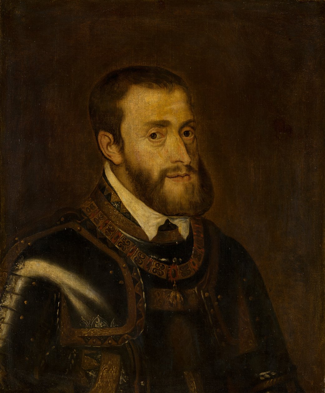 Porträt von Kaiser Karl V. (1500-1558) von after Titian