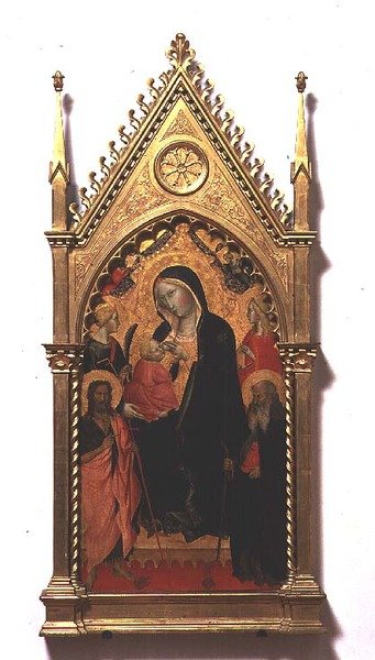Madonna del Latte mit Heiligen von Agnolo Gaddi