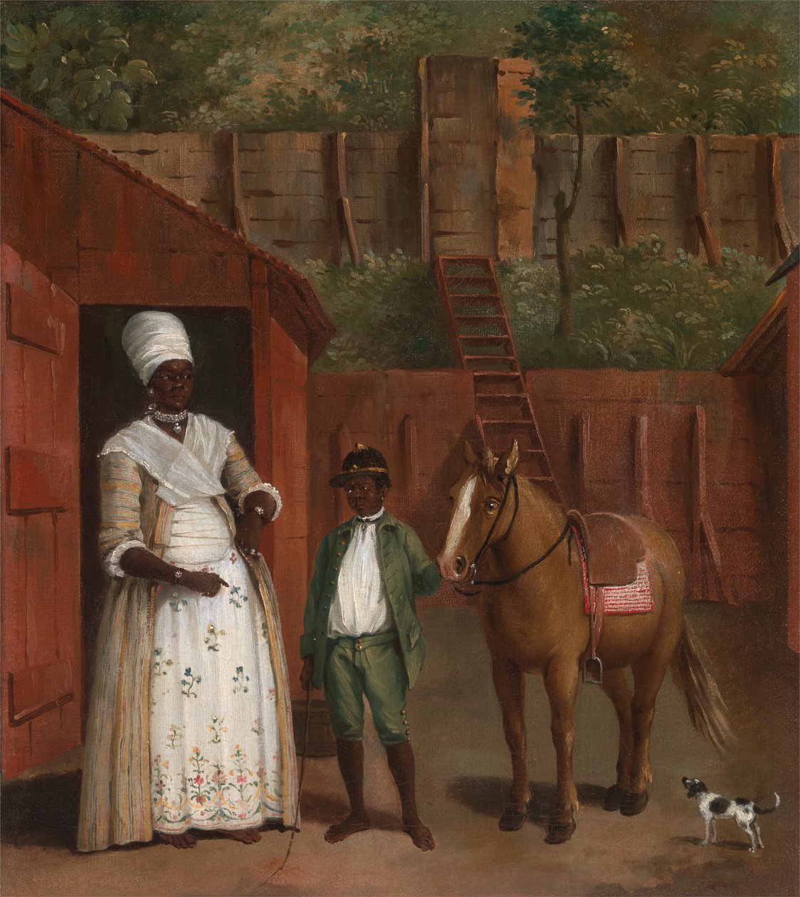 Eine Mutter mit ihrem Sohn und einem Pony, ca. 1775 von Agostino Brunias