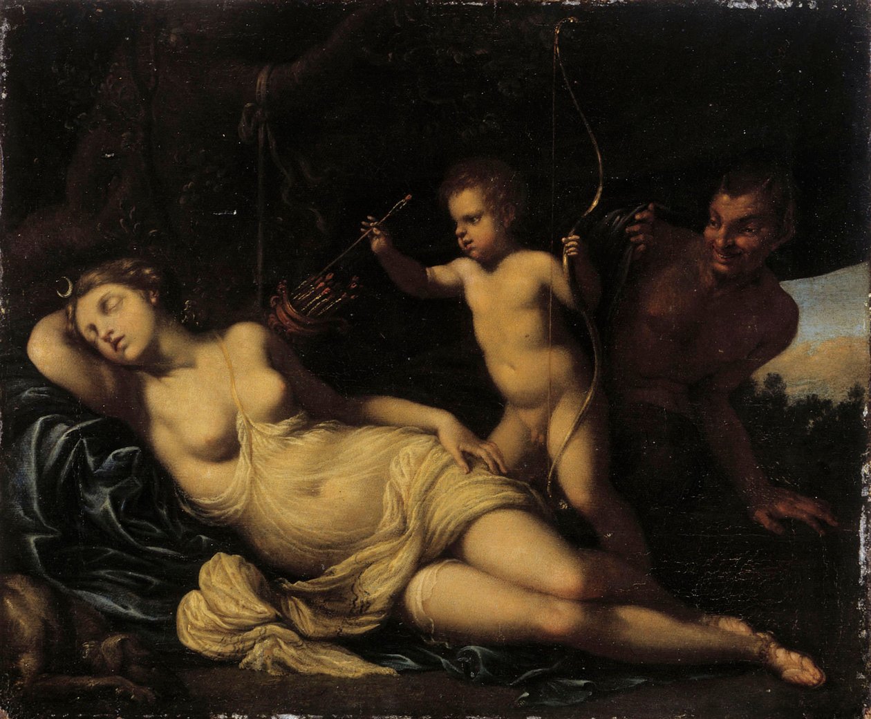 Schlafende Diana von Agostino Carracci