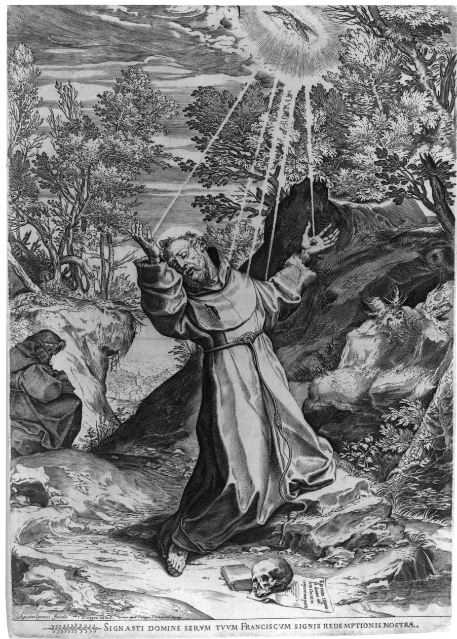 Die Stigmatisation des Heiligen Franziskus von Agostino Carracci