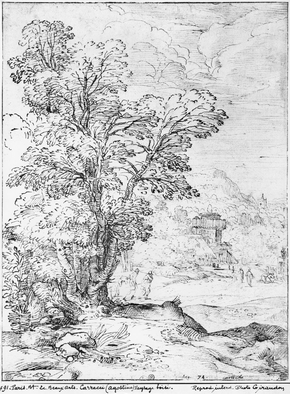 Waldlandschaft von Agostino Carracci