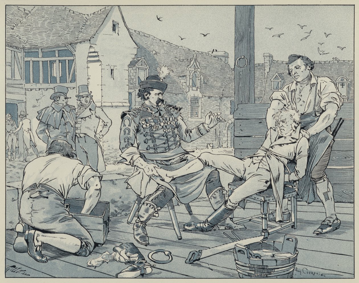 Illustration für La Dame de Gai-Fredon, geschrieben von Quatrelles von Agostino Comerio