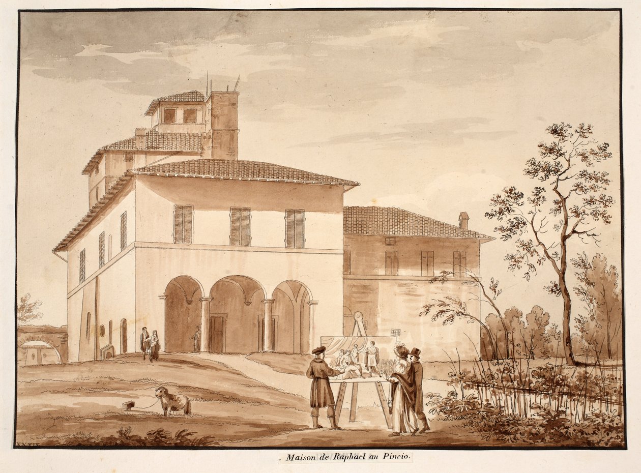 Das Haus von Raphael auf dem Pincio, 1833 von Agostino Tofanelli