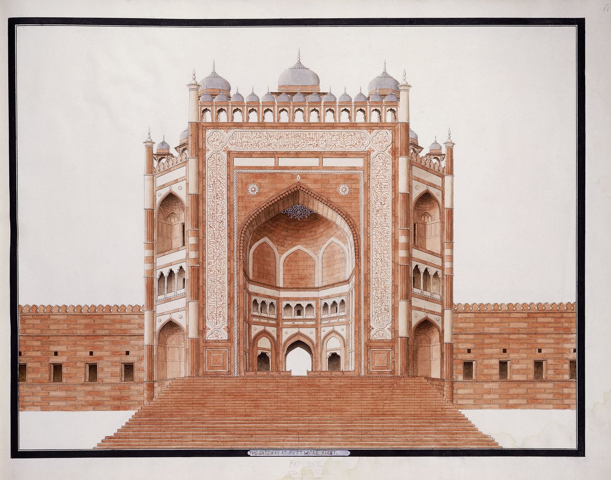 Das Tor von Futtypore, Sicri, ca. 1815 von Agra School