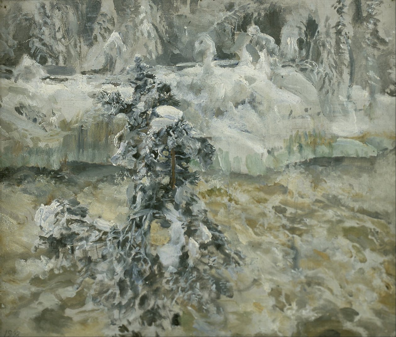 Imatra im Winter von Akseli Gallen-Kallela