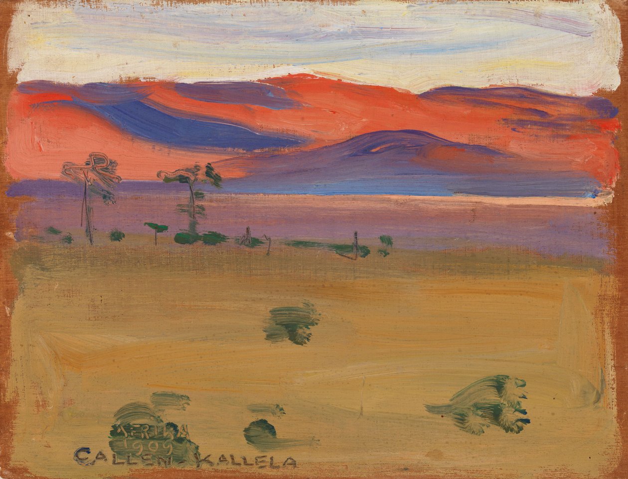 Sonnenuntergang in der Savanne von Akseli Gallen-Kallela