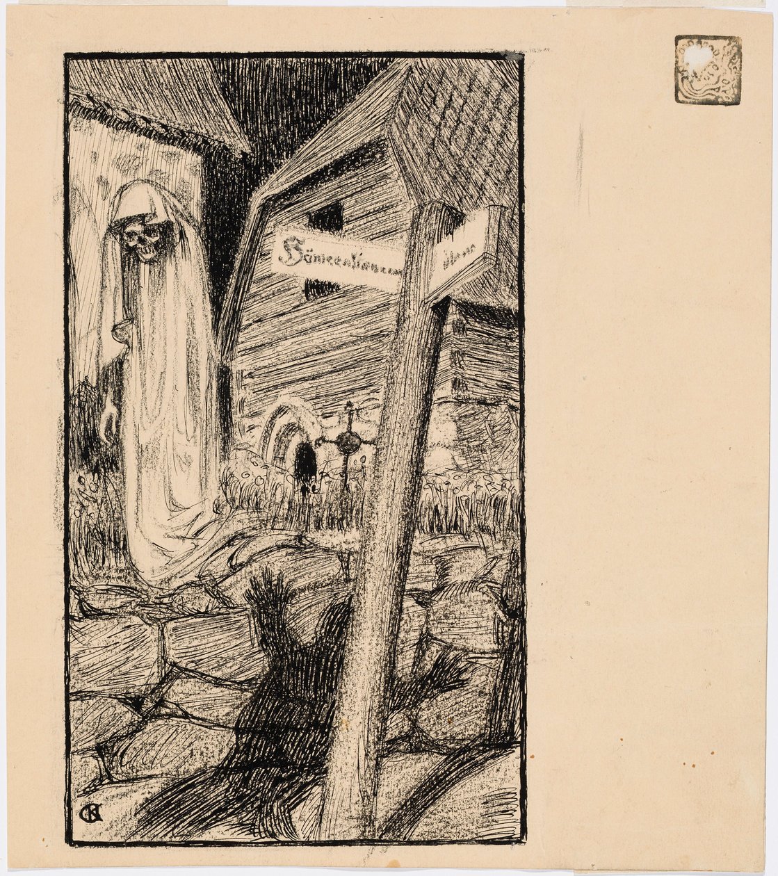 Der Geist auf dem Kirchhof von Akseli Gallen-Kallela
