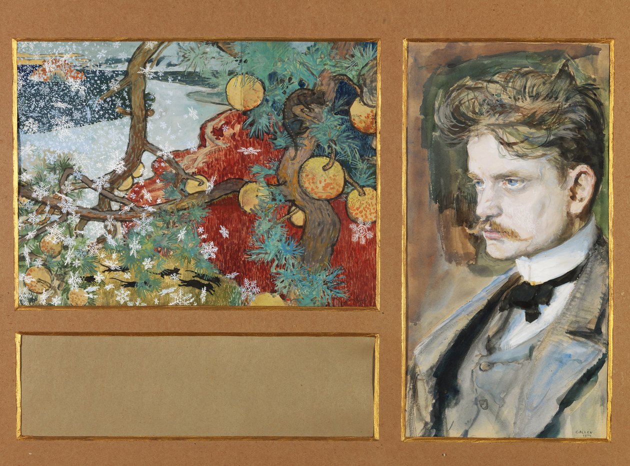 En Saga Jean Sibelius und Fantasielandschaft, 1894 von Akseli Gallen Kallela