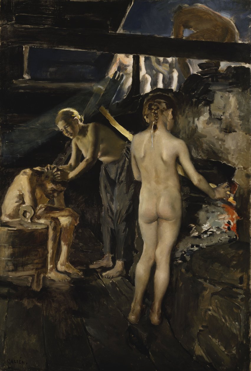 In der Sauna von Akseli Gallen-Kallela