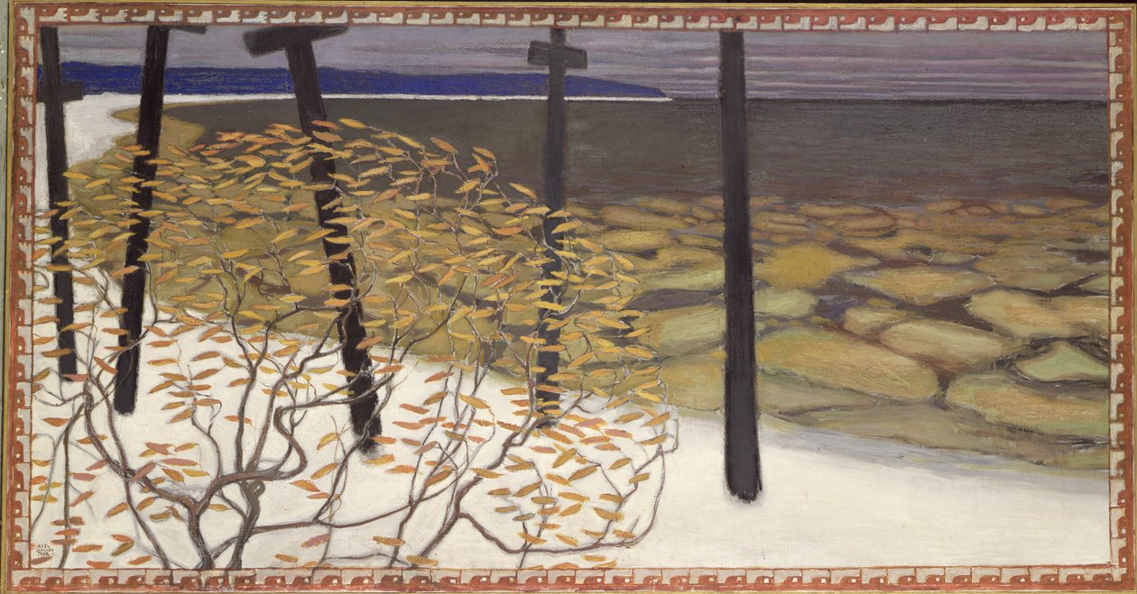 Herbst, die fünf Kreuze, 1902 von Akseli Valdemar Gallen Kallela