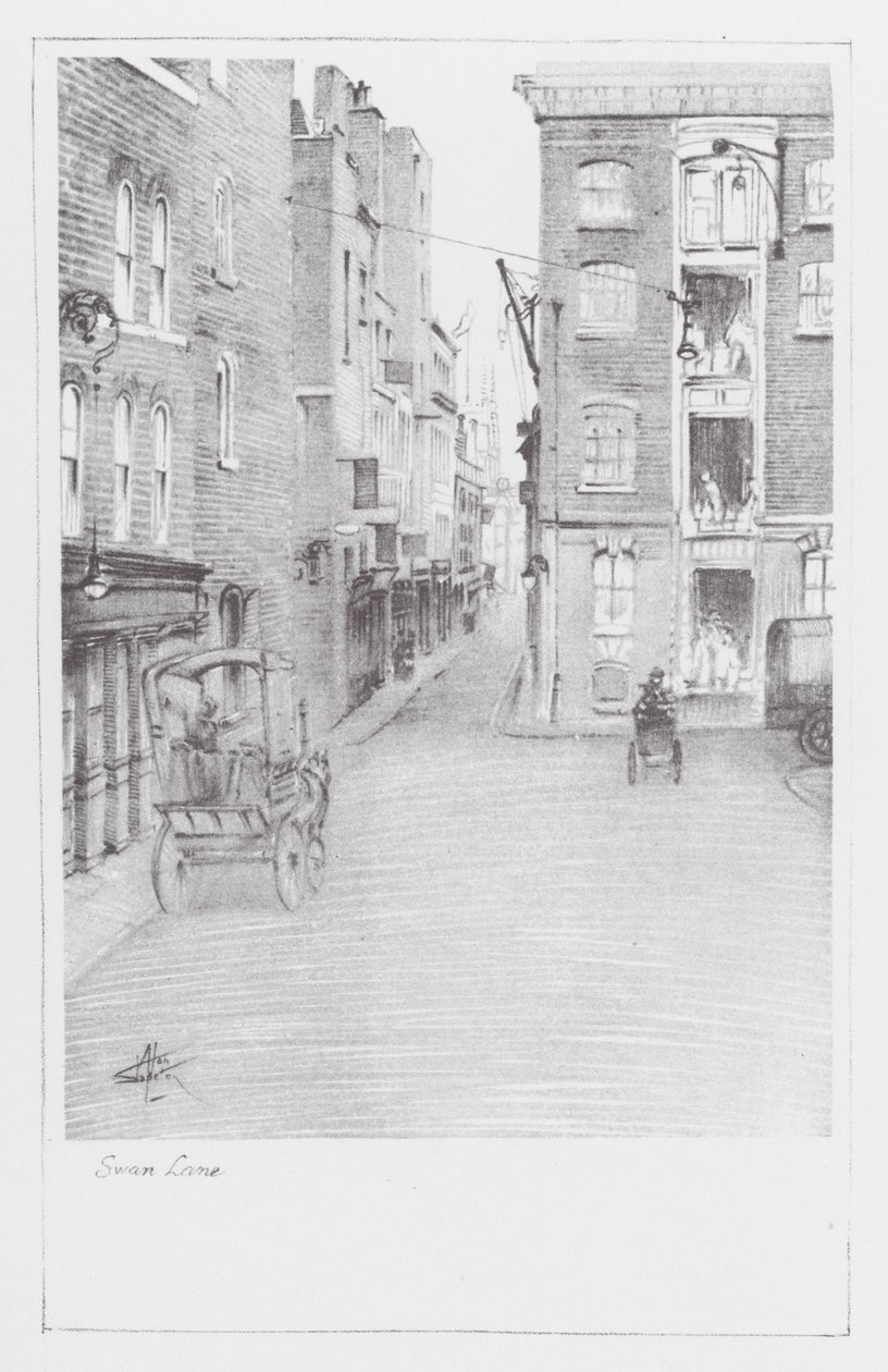 Londoner Gassen: Swan Lane von Alan Stapleton
