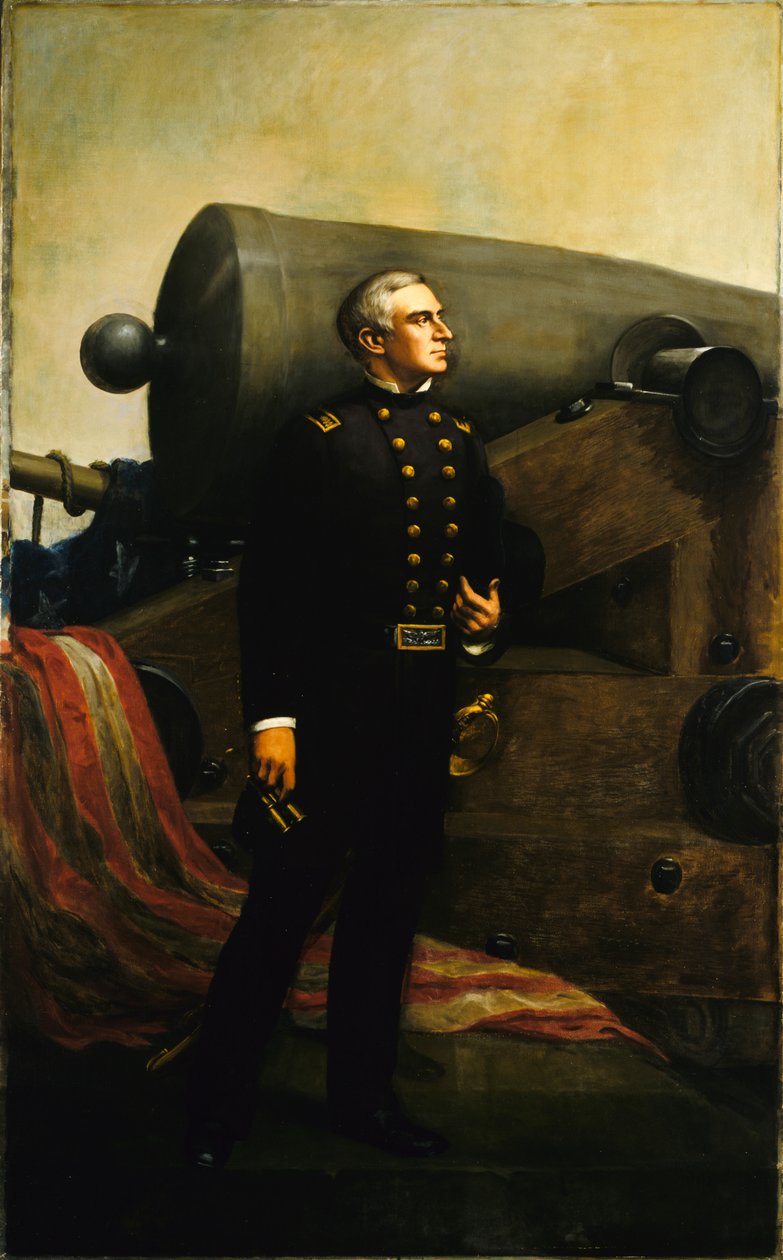 Der erste Schuss bei Fort Sumter Major Robert Anderson, ca. 1861 von Alban Jasper Conant
