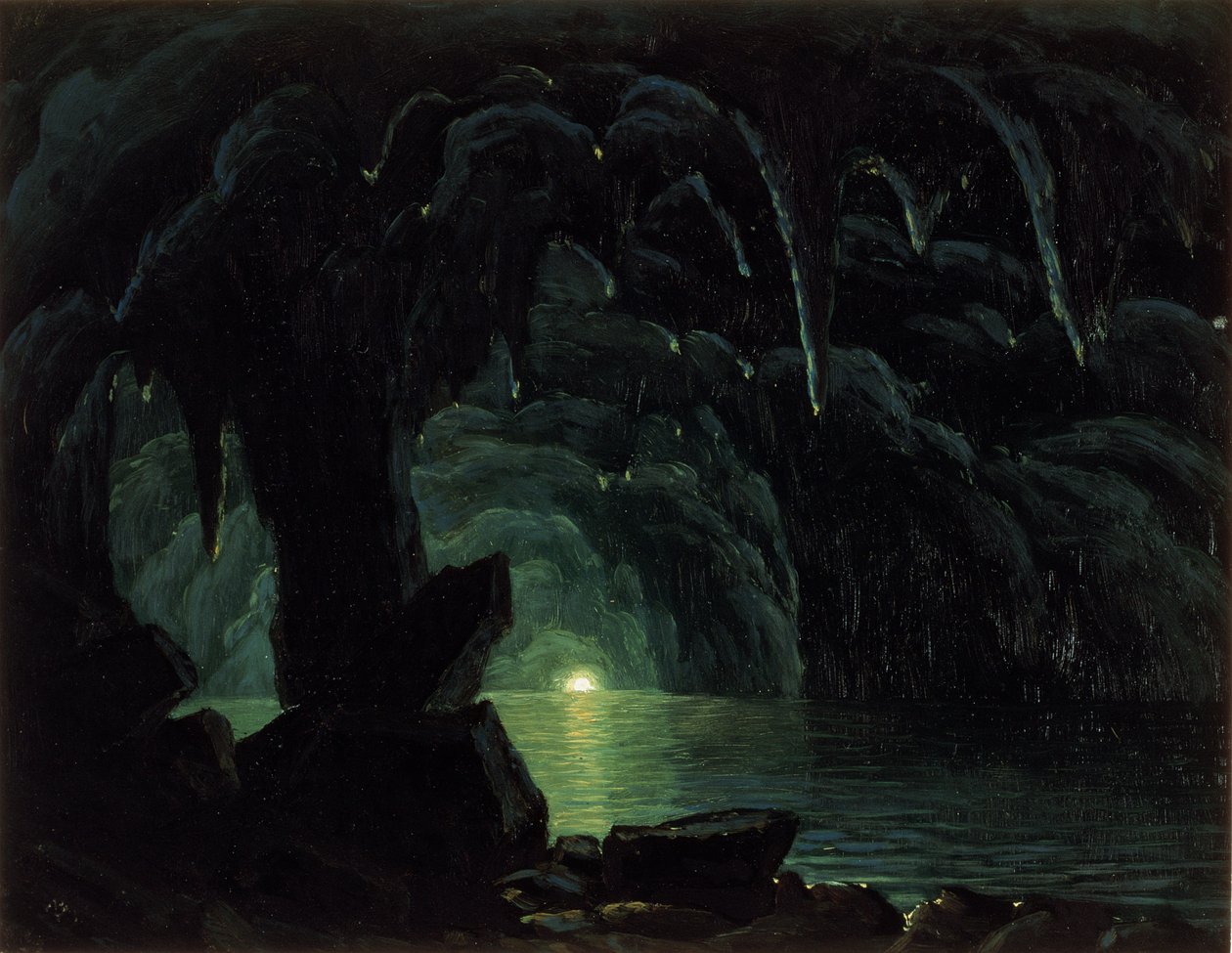 Die Blaue Grotte, Capri von Albert Bierstadt