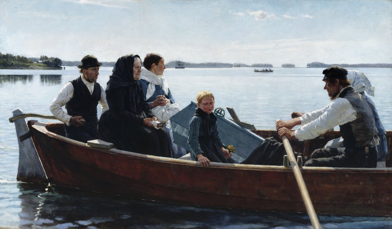 Transport eines Kinder-Sarges von Albert Gustaf Aristides Edelfelt