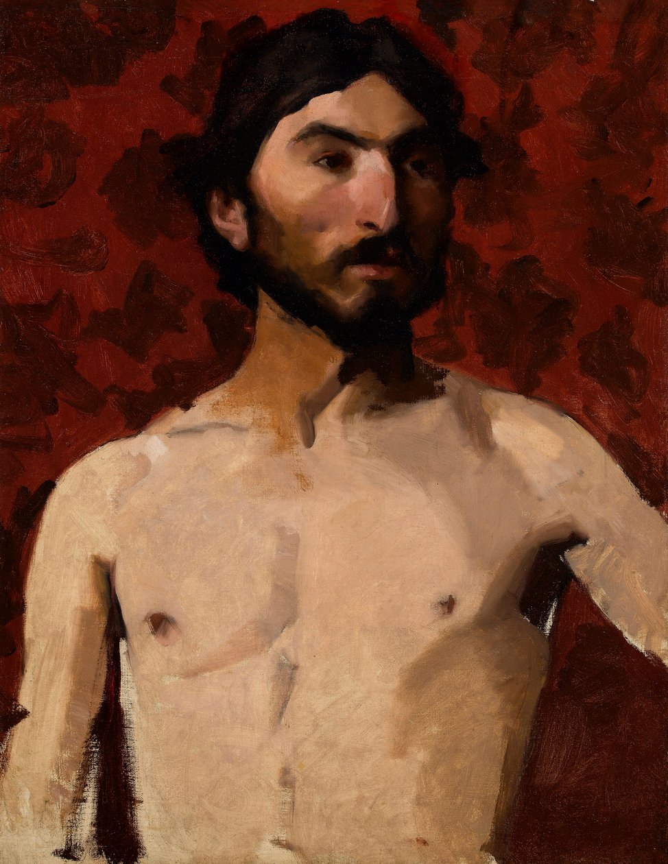 Lebensstudie - bärtiger Mann, 1880er von Albert de Belleroche